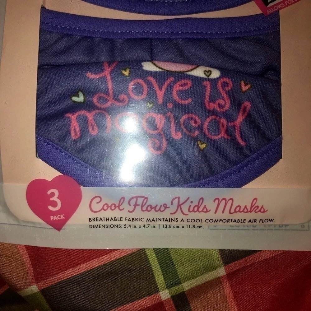 Love Bug kids face masks New! 3 pack